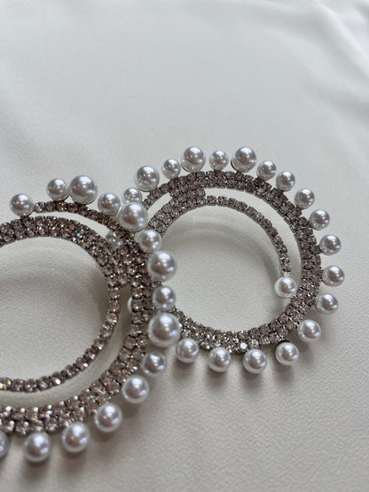 Arracada plata con Perla Plata