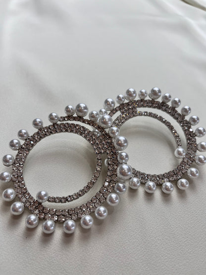 Arracada plata con Perla Plata